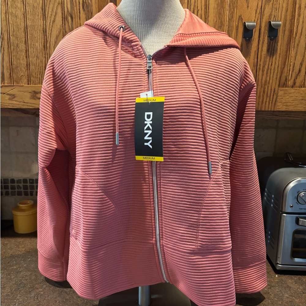 DKNY Faded Rose Ottoman Full Zip Jacket